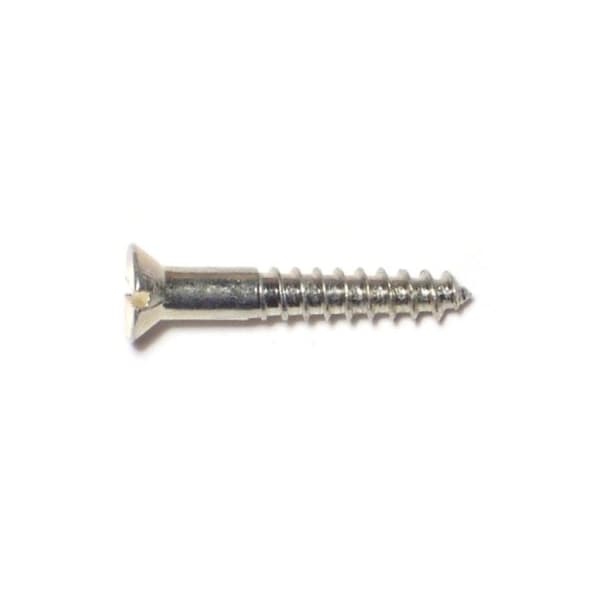 Midwest Fastener Wood Screw, #6, 7/8 in, Zinc Plated Steel Flat Head Slotted Drive, 72 PK 61884 - main
